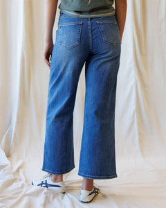 High Rise Seamed Wide Leg Ankle