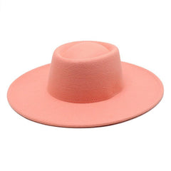 Ella Wide Brim Wool Jazz Hat – Stylish Felt Hat in 16 Colors