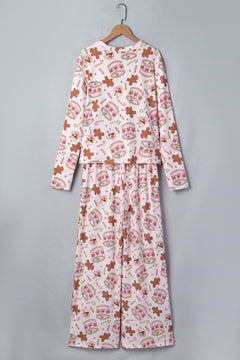 Christmas Ribbed Knit Top & Pants Pajama Set