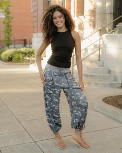 Camo Drawstring Joggers Pants