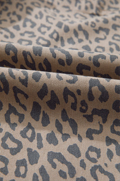 Camo & Leopard Denim Drawstring Waist Barrel Jeans