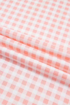 Gingham Patchwork Long Sleeve Top & Pant Set