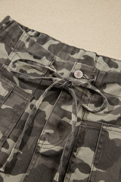 Collins Drawstring Elastic Waistband Pocketed Barrel Jeans