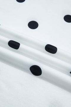 Polka Dot Raw Hem Sweatshirt & Skort Set