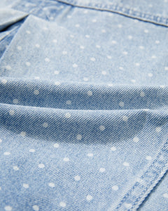 Polka Dot Denim Jacket