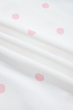 Polka Dot Half Zip Drop Shoulder Sweatshirt