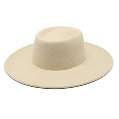 Ella Wide Brim Wool Jazz Hat – Stylish Felt Hat in 16 Colors