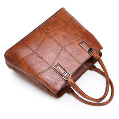 Luxury 3 Piece Leather Tote Set | Genuine Leather Cowgirl Shoulder Bag & Clutch