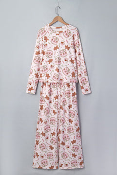 Christmas Ribbed Knit Top & Pants Pajama Set