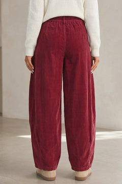 Sienna Drawstring Corduroy Casual Pants