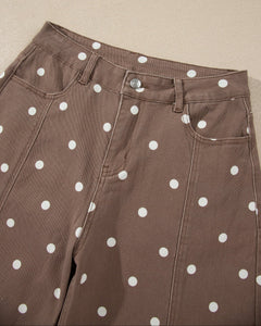 Dallas Polka Dot Print Barrel Jeans