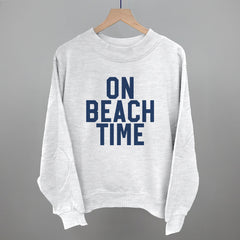 On Beach Time Block Letters
