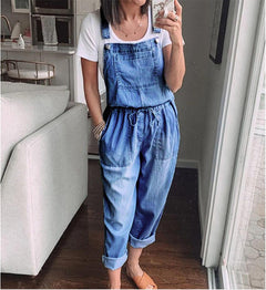 Cowgirl Drawstring Denim Overalls | Comfortable & Stylish for Every Cowgirl