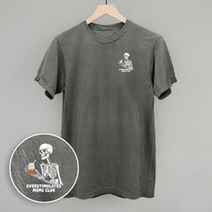 Overstimulated Moms Club (Skeleton + Coffee) (Left Chest)