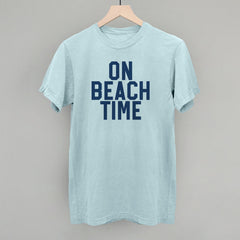 On Beach Time Block Letters