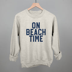 On Beach Time Block Letters