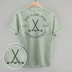 Just A Girl Who Loves Hockey (Back Print)