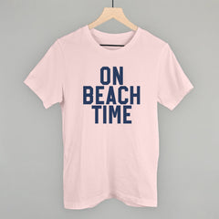 On Beach Time Block Letters