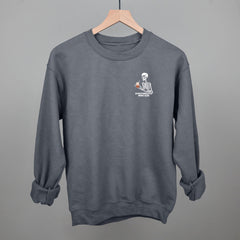 Overstimulated Moms Club (Skeleton + Coffee) (Left Chest)