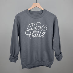 Deck The Halls Sparkle Script (White)