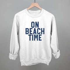 On Beach Time Block Letters