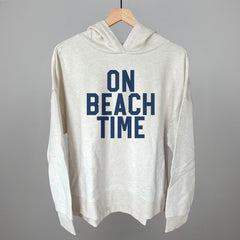 On Beach Time Block Letters