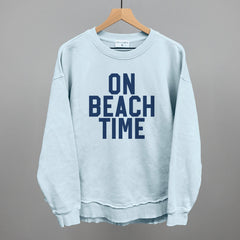 On Beach Time Block Letters