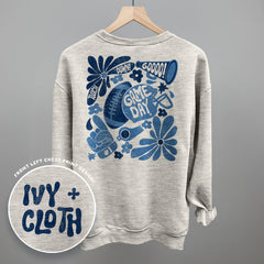 Floral Game Day Blue (Back Print)