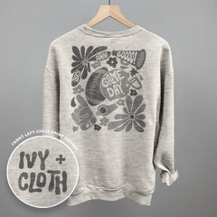 Floral Game Day White/Grey (Back Print)