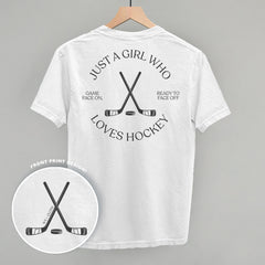Just A Girl Who Loves Hockey (Back Print)