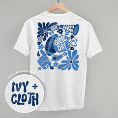 Floral Game Day Blue (Back Print)