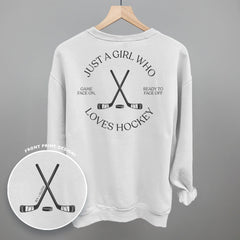 Just A Girl Who Loves Hockey (Back Print)