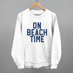 On Beach Time Block Letters