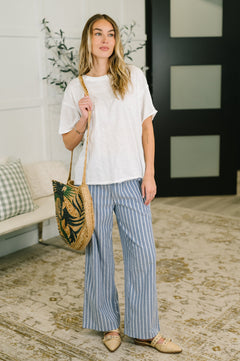 Just Like That Relaxed Heather Tee in Ivory