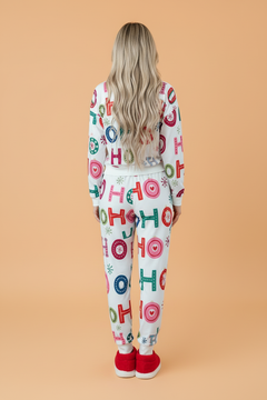 Christmas Graphic Print Top & Pants Pajama Set