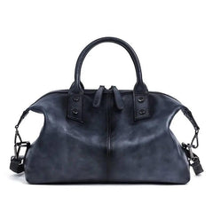 Rustic Luxury Vintage Calfskin Leather Duffle Bag