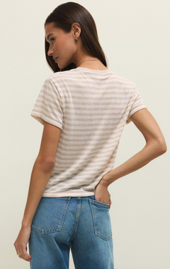 Tourist Striped Tee | Natural Heather