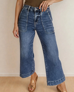 Willow Cropped High Rise Wide Leg Jeans