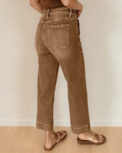 Willow Cropped High Rise Wide Leg Jeans