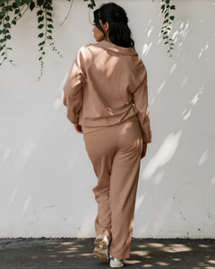 Addie Polo Lounge Set | Pullover & Drawstring Pants