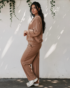 Addie Polo Lounge Set | Pullover & Drawstring Pants