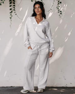 Addie Polo Lounge Set | Pullover & Drawstring Pants