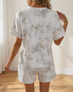White Woodland Camouflage Short Set