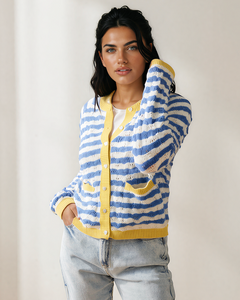 Olivia Striped Knit Cardigan