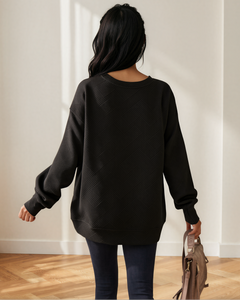 Brynn Textured Sweatshirt | Drop Shoulder Pullover