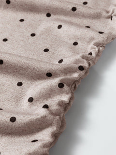 Polka Dot Boat Neck Knit Long Sleeve Shirt