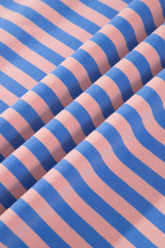 Stripe Long Sleeve Pullover & Drawstring Skort Set