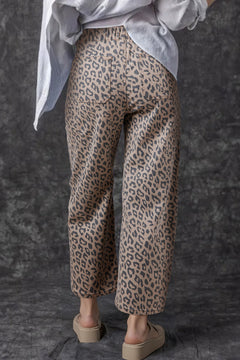 Collins Drawstring Elastic Waistband Pocketed Barrel Jeans