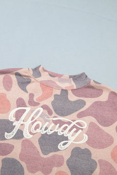 Western Howdy Camo Baggy Pullover Sweatshirt