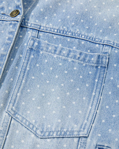 Polka Dot Denim Jacket